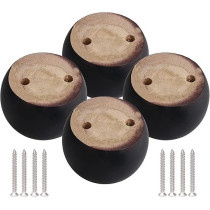 Raj Furniture Furniture Legs Poppins, Black, 4 Pieces