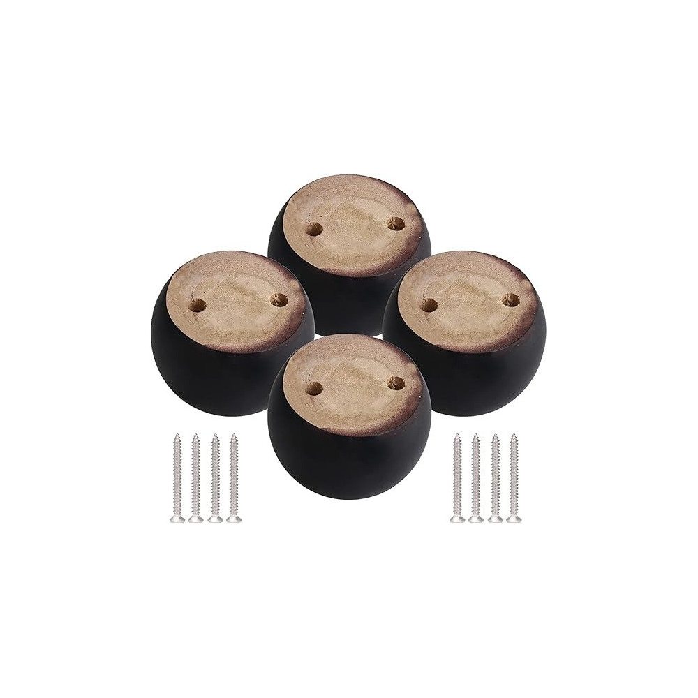 Raj Furniture Furniture Legs Poppins, Black, 4 Pieces