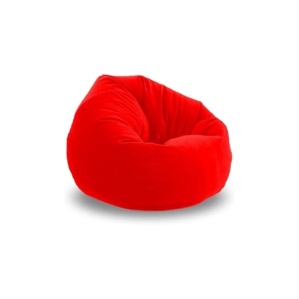 Raj Furniture Poppins Home Bean Bag Soft And Comfortable Lounger Chair Living Room, Red