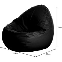 Raj Furniture Soft And Comfortable Bean Bag Chair For Adults And Kids, Black, Extra Large
