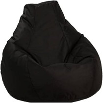 Raj Furniture Bigmini Bean Bag Chair For Adult, Black, Large
