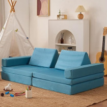 Raj Furniture Kids Couch 8 Pieces Sofa Modular Furniture, Lightblue