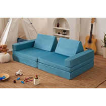 Raj Furniture Kids Couch 8 Pieces Sofa Modular Furniture, Lightblue
