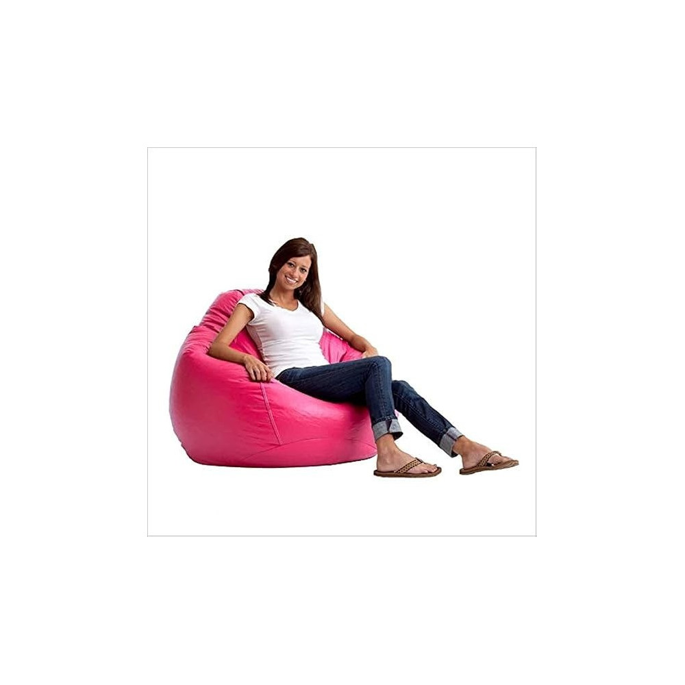 Comfy Pvc Large Adult Bean Bag Chair, Pink