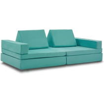 Raj Furniture Kids Extended Size 8 Pieces Sofa Couch Modular Furniture For Family, Mintblue