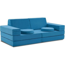 Raj Furniture Kids Couch Play Couch 10 Pieces Sofa Set, Classic Teal