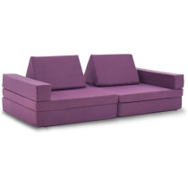 Raj Furniture Extended Size 8 Pieces Floor Sofa Couch Modular Furniture, Purple