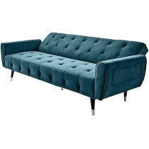 Raj Furniture 2 In 1 Upholstered Flip Sofa Bed, Turquoise
