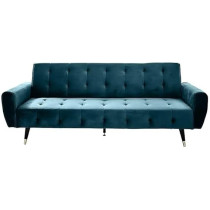 Raj Furniture 2 In 1 Upholstered Flip Sofa Bed, Turquoise