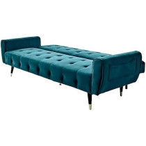 Raj Furniture 2 In 1 Upholstered Flip Sofa Bed, Turquoise