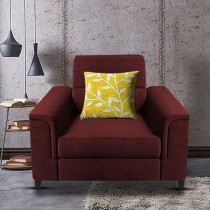 Raj Furniture Single Seater Sofa For Living Room, Maroon