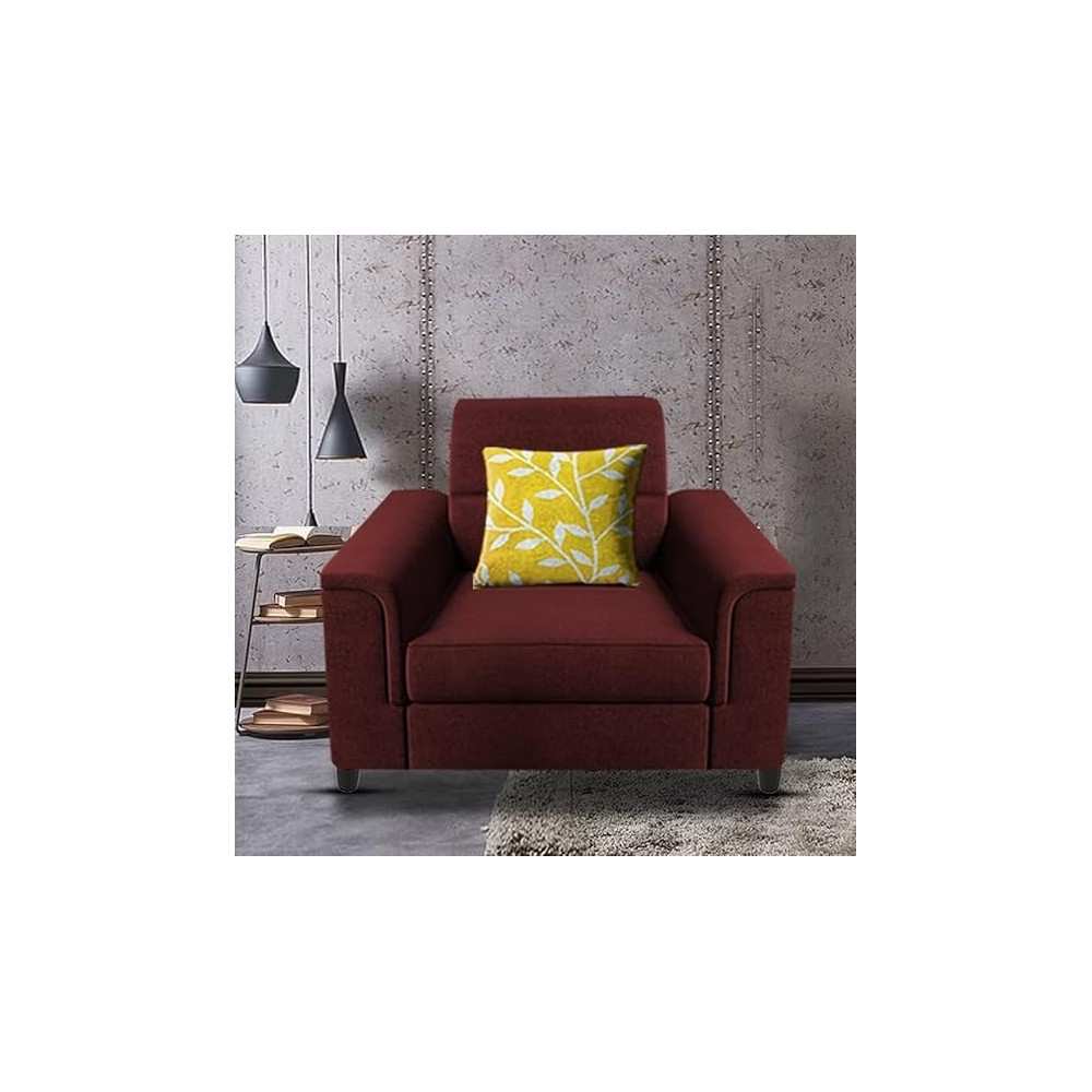 Raj Furniture Single Seater Sofa For Living Room, Maroon