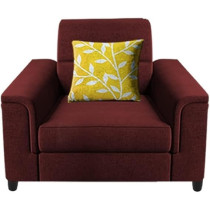 Raj Furniture Single Seater Sofa For Living Room, Maroon
