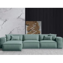 Ripple Furniture L-Shape Modern Style Luxury Home Couch, Right, Green