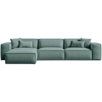 Ripple Furniture L-Shape Modern Style Luxury Home Couch, Right, Green