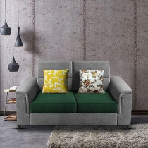 Raj Furniture 2 Seater Sofa Set for Living Room, Green Grey