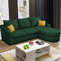 Raj Furniture Elegance Edge 4-Seater Sofa Set For Living Room, Green