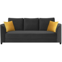 Raj Furniture 3-Seater Sofa Set, Black