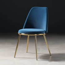 Raj Furniture Dining Chairs Set Office, Reception Chairs, Kitchen Dining Chairs, Living Room Chairs With Metal Legs Velvet Seat And Backrests For Office Lounge Dining Kitchen Bedroom Chairs, Blue