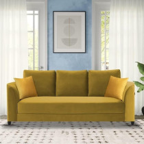 Raj Furniture 3-Seater Sofa Set, Yellow