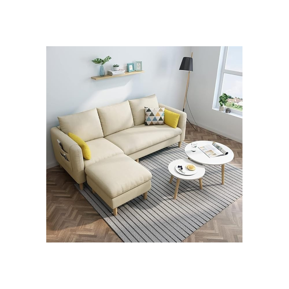 Raj Furniture Fabric Sofa Set Cotton Furniture Home Apartment Hotel Green, Beige