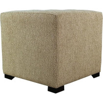 Mjl Furniture Designs Upholstered Cubed/Square Olivia Series Ottoman, 17 X 19 X 19, Doe