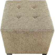 Mjl Furniture Designs Upholstered Cubed/Square Olivia Series Ottoman, 17 X 19 X 19, Doe
