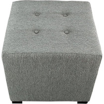 Mjl Furniture Designs Upholstered Cubed/Square Olivia Series Ottoman, 17 X 19 X 19, Smoke Grey
