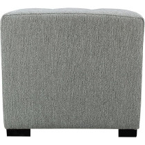 Mjl Furniture Designs Upholstered Cubed/Square Olivia Series Ottoman, 17 X 19 X 19, Smoke Grey