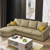 Ripple Furniture Sumptuous Serenity The Round Lounger, L-Shape, 6 Seater Sofa Set For Your Living Room, Lhs, Cream
