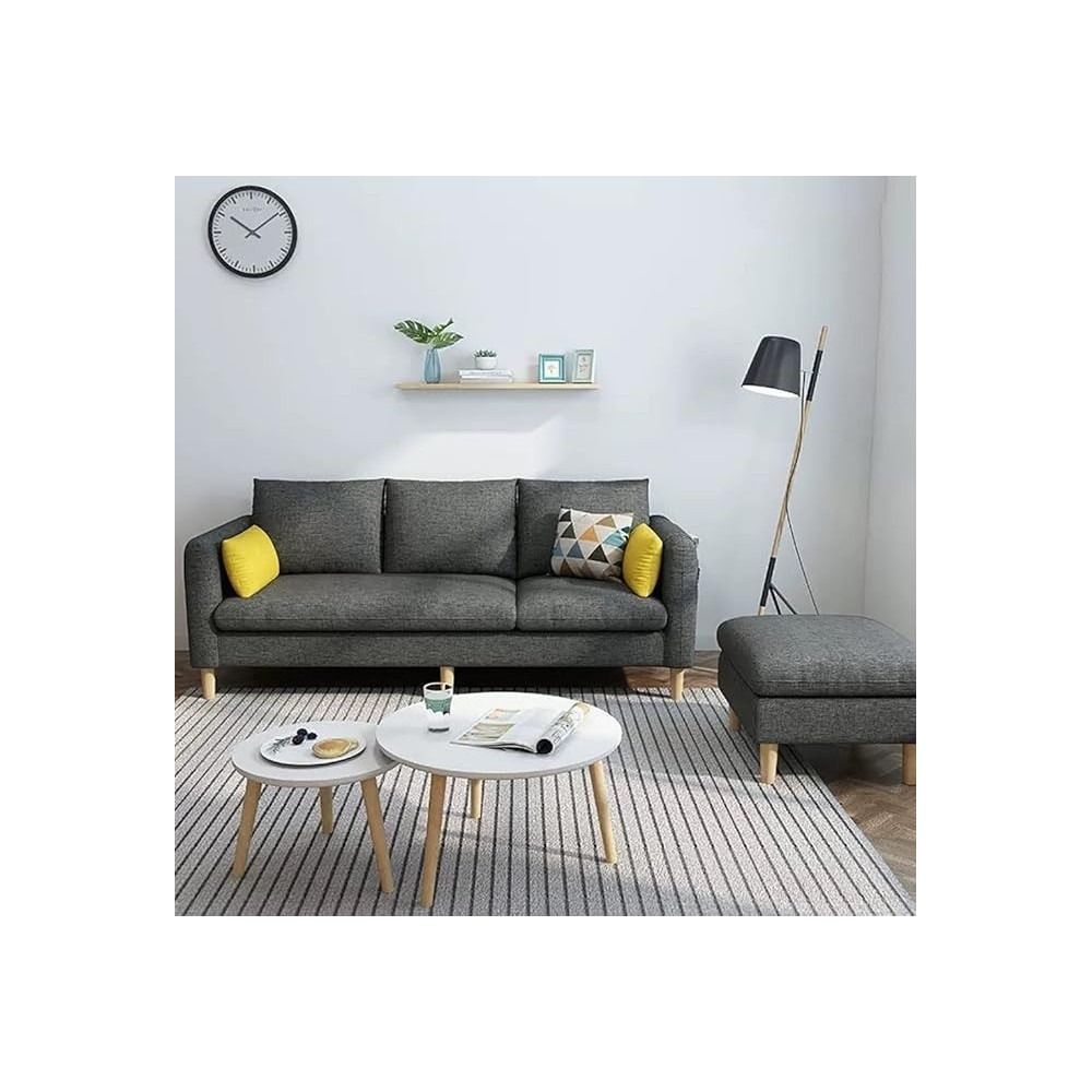 Raj Furniture Fabric Sofa Set Cotton Furniture Home Apartment Hotel Green, Dark Grey