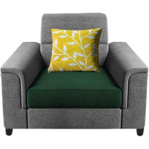 Raj Furniture Single Seater Sofa For Living Room, Green/Grey