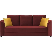 Raj Furniture Modern Elegance 3-Seater Sofa Set, Maroon
