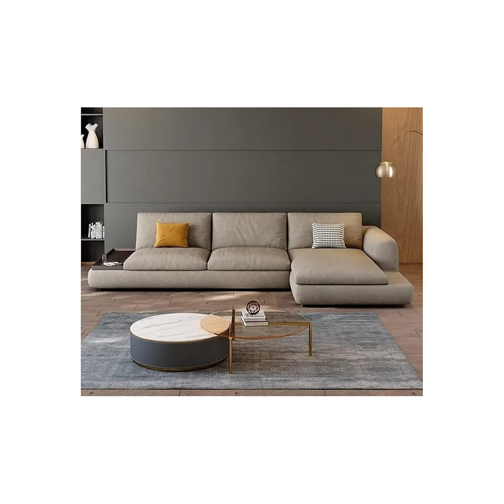 Ripple Furniture L Shape Living Room Sofa Set Nordic Modern Design Couch, Left