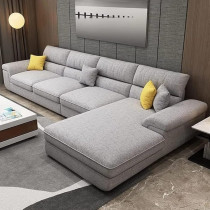 Raj Furniture Overstuffed Multifunction Wooden Frame Sofa Set, Grey