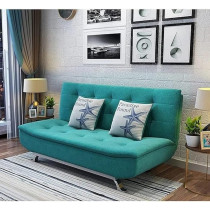 Raj Furniture Fabric Multifunction Folding Sofa Cum Bed, Turquoise