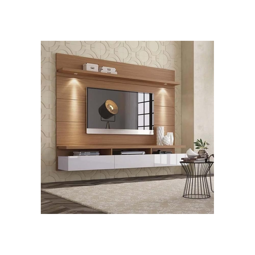 Raj Furniture Floating Entertainment Center For Tv Up To 70 Inch 210 X 170 X 40 Cm Multicolor