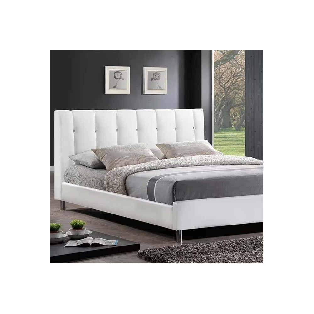Raj Furniture Modern Bed Frame, 45 X 50 X 100 Cm, Ivory