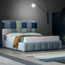 Raj Furniture Bed With Upholstered Headboard, 0 X 130 Cm, Multicolor