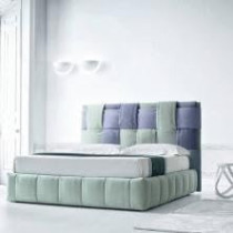 Raj Furniture Bed With Upholstered Headboard, 0 X 130 Cm, Multicolor