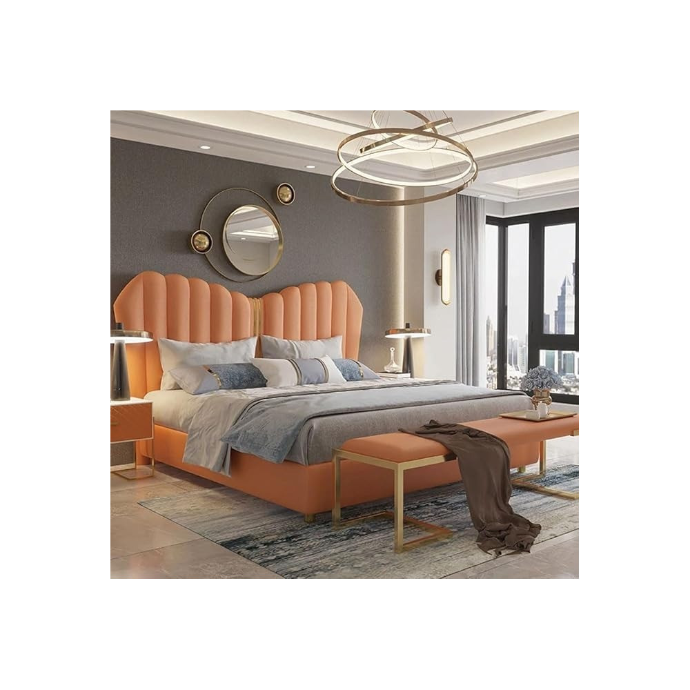 Raj Furniture Princess Modern Upholstered Bed, 45 X 50 X 100 Cm, Beige
