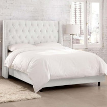 Raj Furniture Wingback Bed, 45 X 50 X 100 Cm, White