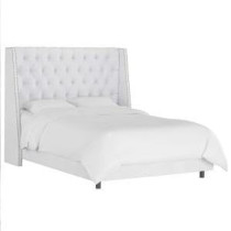 Raj Furniture Wingback Bed, 45 X 50 X 100 Cm, White