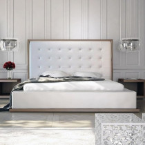 Raj Furniture Ludlow Bed In Queen And King Size, 45 X 50 X 100 Cm, White
