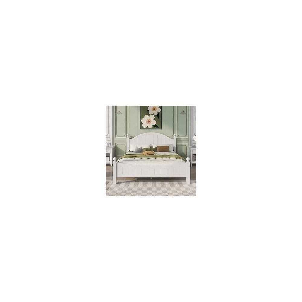 Raj Funiture 6 Pieces Traditional White Bedroom Sets 2 Nightstand 1 Chest 1 Dresser 1 Mirror 45 X 50 X 100 Cm, White