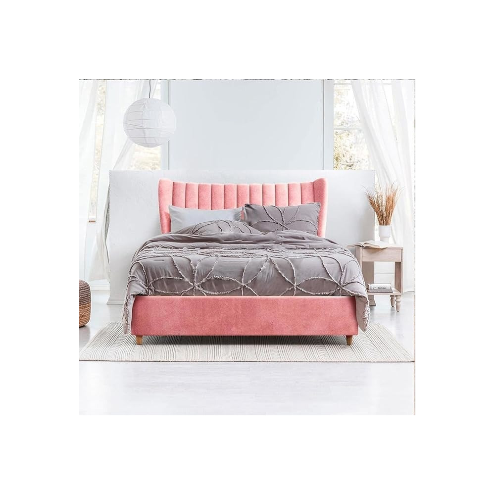 Raj Furniture Tufted Bed Frame, 45 X 50 X 100 Cm, Pink