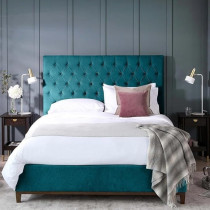 Raj Furniture Tufted Bed Frame, Green