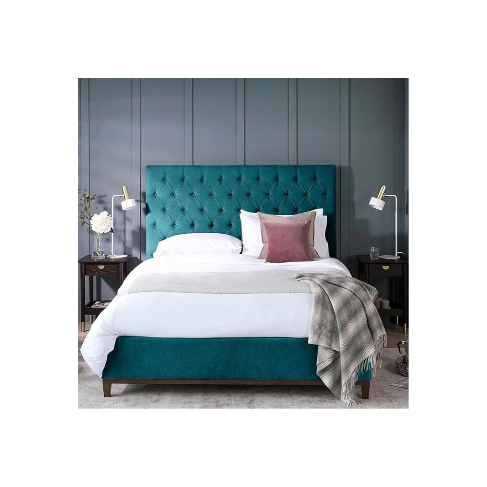 Raj Furniture Tufted Bed Frame, Green