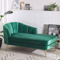 Raj Furniture Left Hand Velvet Chaise Lounge, 150 X 76 X 75 Cm, Green