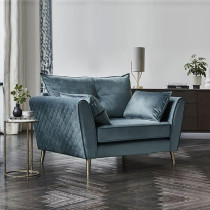 Ripple Furniture Modern Design Celestia Fabric Armchair For Living Room, Green